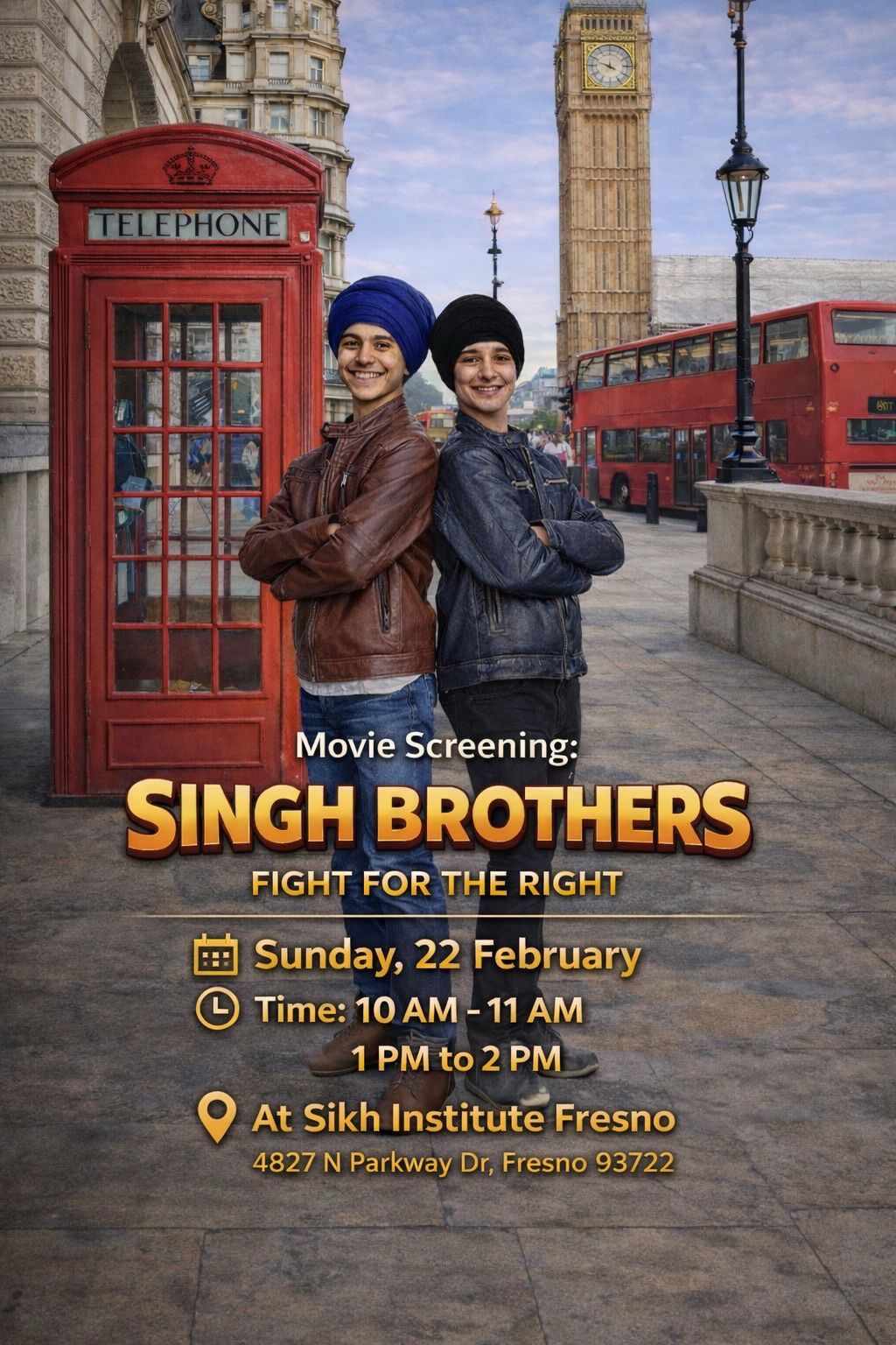Flier of the Singh Brothers movie.